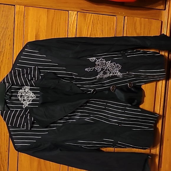 Gerry Weber Balck White Two Button Blazer Size 42 or US 12 - Picture 2 of 7